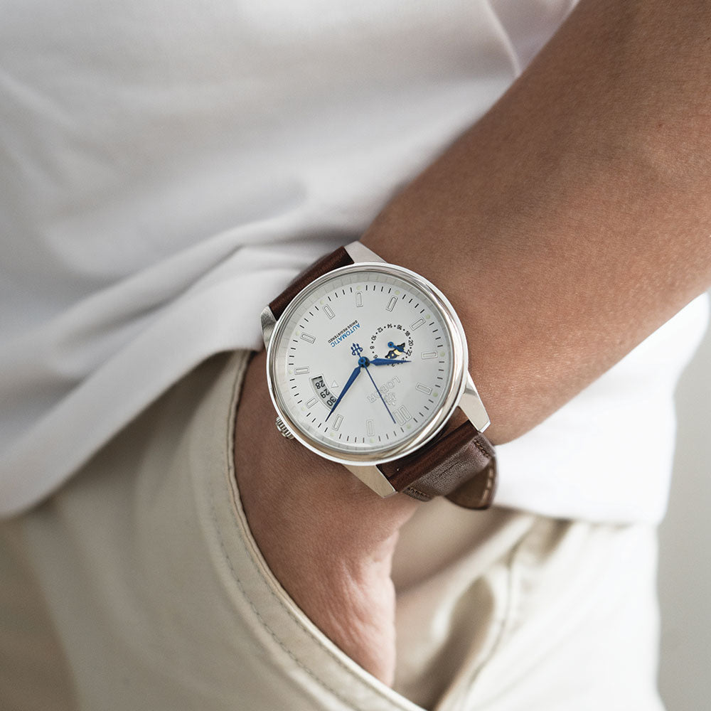 棕色皮革手錶