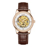 啡色鏤空機械錶
