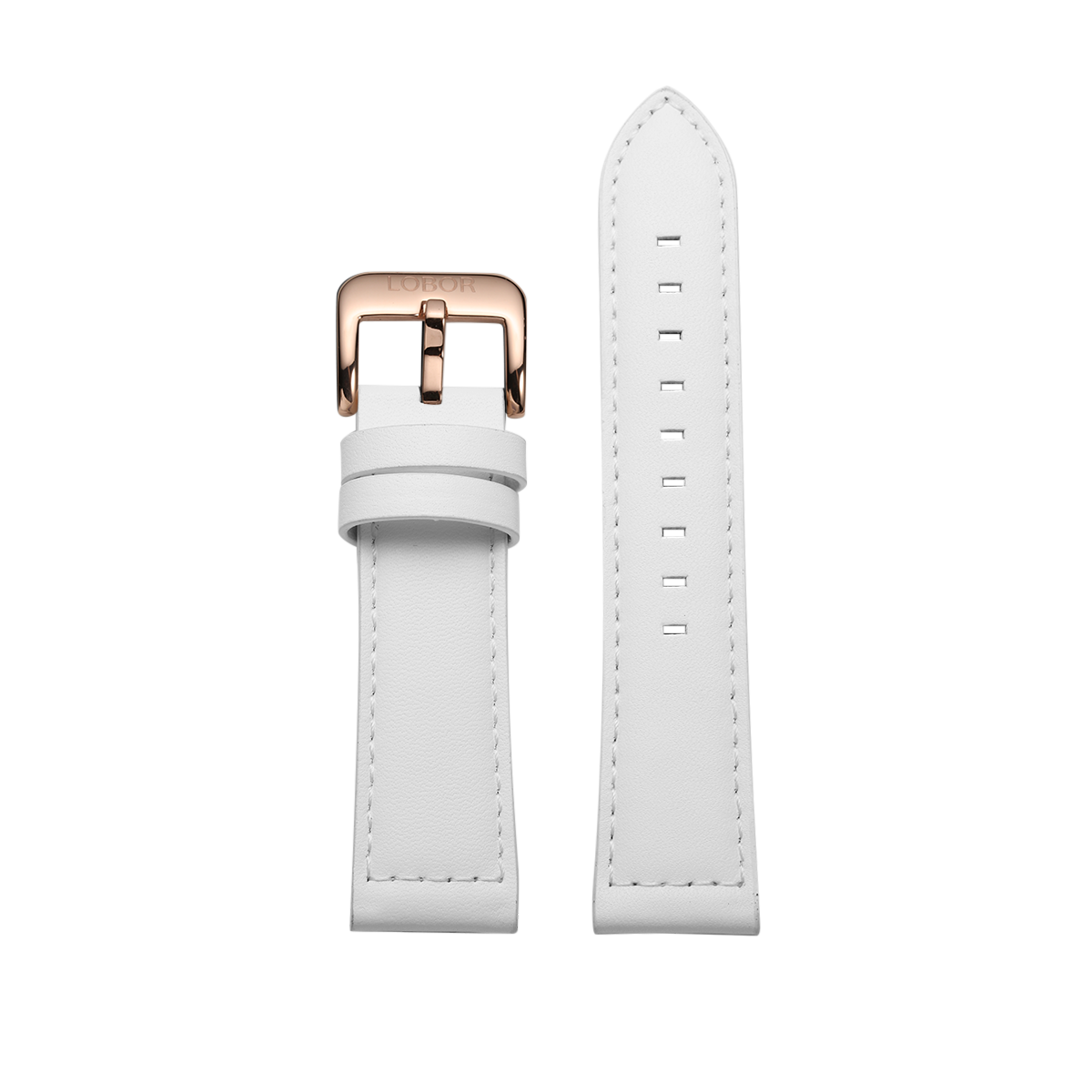 白色真皮錶帶 