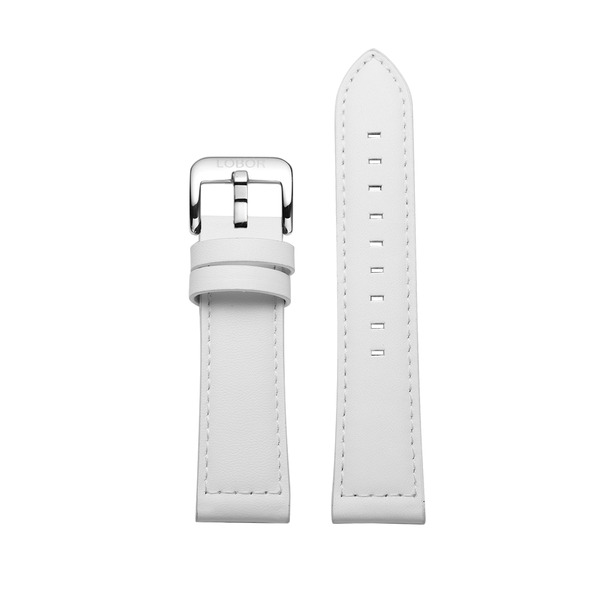 白色真皮錶帶 